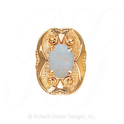 GS456 OP - 14 Karat Gold Opal Slide 
